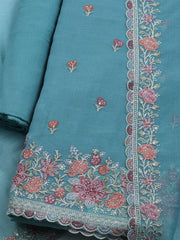 Embroidered Chiffon Unstitched Suit With Dupatta