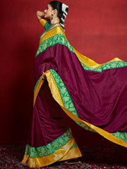 Abstract Printed Art Silk Saree