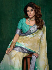 Abstract Print Georgette Saree