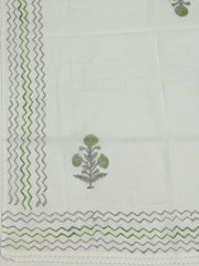 Embroidered Chanderi Unstitched Suit With Pant & Dupatta