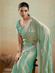 Embroidered Chiffon Saree