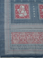 Printed Cotton Blend Unstitched Suit With Pant & Dupatta