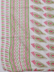 Printed Cotton Blend Unstitched Suit With Dupatta