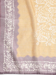 Printed Chanderi Unstitched Suit With Dupatta