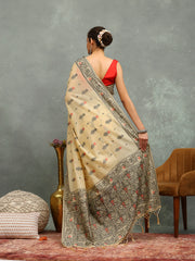 Resham Booti Woven Cotton Blend Saree