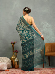 Floral Printed Georgette Saree
