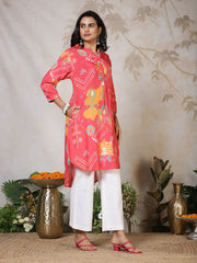 Printed Cotton Blend Kurta