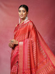 Printed Art-Tusser Saree