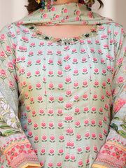 Digital Printed Anarkali Kurta With Churidar & Dupatta