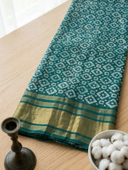 Printed Cotton Blend Unstitched Suit With Pant & Dupatta