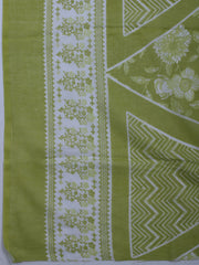 Printed Cotton Blend Unstitched Suit With Dupatta