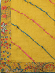 Embroidered Cotton Blend Unstitched Suit With Pant & Dupatta