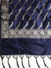 Woven Banarasi Chanderi Unstitched Suit With Dupatta