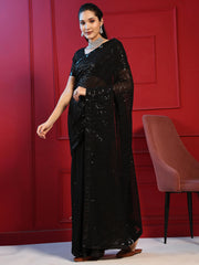 Embroidered Georgette Saree