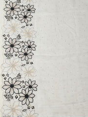 Embellished Organza Unstitched Suit With Pant & Dupatta