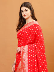 Zari Border Banarasi Woven Saree