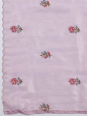 Embroidered Organza Unstitched Suit With Dupatta