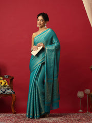 Plain Crepe Saree