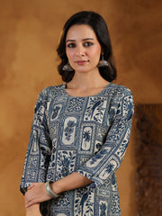 Printed Muslin Kurta With Pants