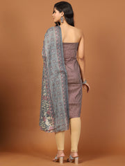Neck Patti Printed Cotton Unstitched Suit With Dupatta