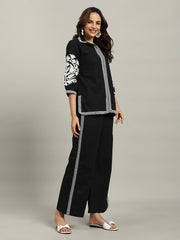 Printed Cotton Blend Kurta With Palazzo