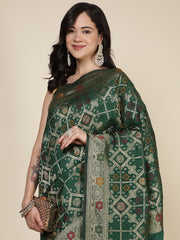 Border Zari Jaal Art Silk Woven Saree