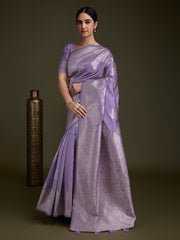 Zari Jaal Woven Art Silk Saree