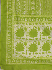 Printed Cotton Blend Unstitched Suit With Dupatta