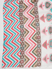 Neck Embroidered Cotton Blend Unstitched Suit With Dupatta