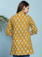 Printed Cotton Blend Short Kurti