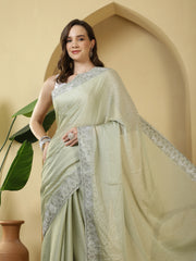 Digital Printed Chiffon Saree