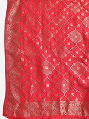 Embroidered Chanderi Unstitched Suit With Dupatta