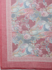 Embroidered Linen Blend Ustitched Suit With Pant & Dupatta