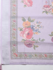 Embroidered Linen Blend Ustitched Suit With Pant & Dupatta