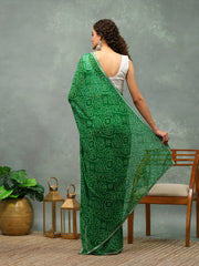 Bandhani Printed Georgette Saree