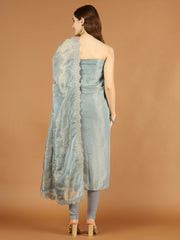 All Over Embroidered Tissue Unstitched Suit Piece With Dupatta