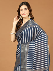 Abstract Print Art Silk Handloom Saree