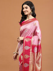 Zari Jaal Woven Art Silk Saree