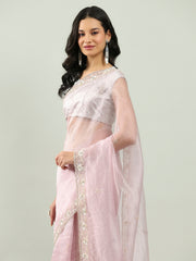 Sequence Embroidery Tissue Saree