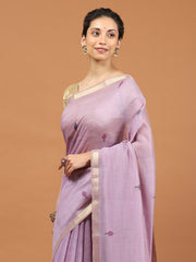 Woven Border Booti Art Silk Saree