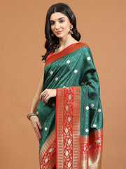 Zari Jaal Woven Art Silk Saree
