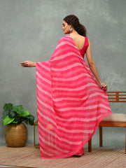 Abstract Printed Georgette Saree
