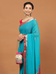 Zari Border Woven Art Silk Saree