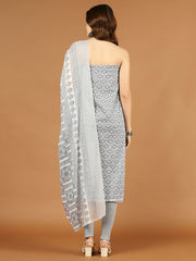 Neck Patti Printed Cotton Unstitched Suit Piece With Dupatta