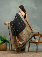 Woven Border Art Silk Saree