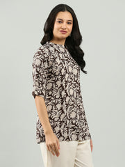 Printed Cotton Blend Shirt