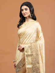 Zari Border Booti Art Silk Woven Saree