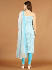 Neck Patti Printed Cotton Unstitched Suit Piece With Dupatta