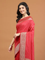 Zari Jaal Woven Art Silk Saree