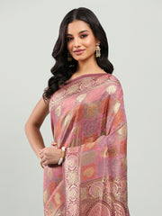 Zari Border Booti Georgette Saree